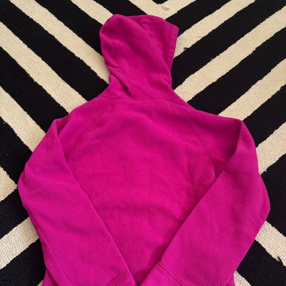 Girls North Face Hot Pink Fleece Zipper Hoodie Sz XS - Picture 4 of 5